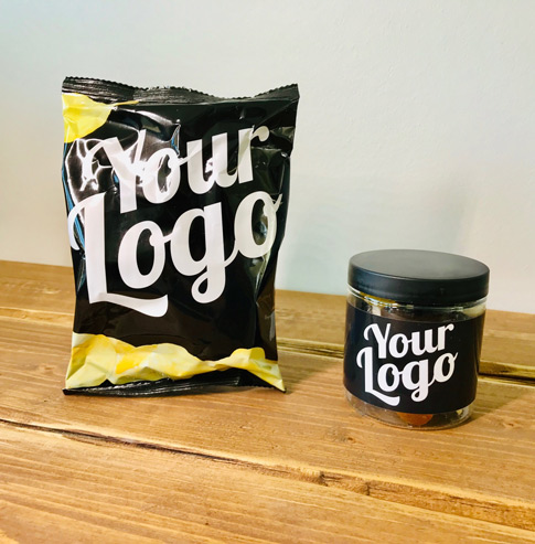 Snacks og gaver med dit logo